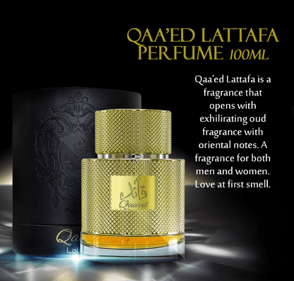 Lattafa Perfumes Qaa'ed for Unisex Eau de Parfum Spray, 3.4 Ounce #7157