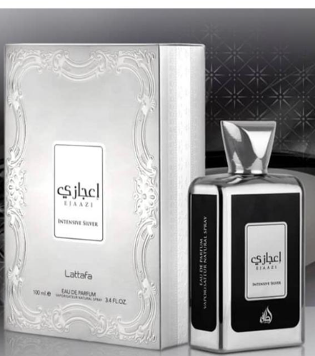 Lattafa Ejaazi Intensive Silver For Unisex Eau De Parfum Spray, 3.4 Ounce #7127